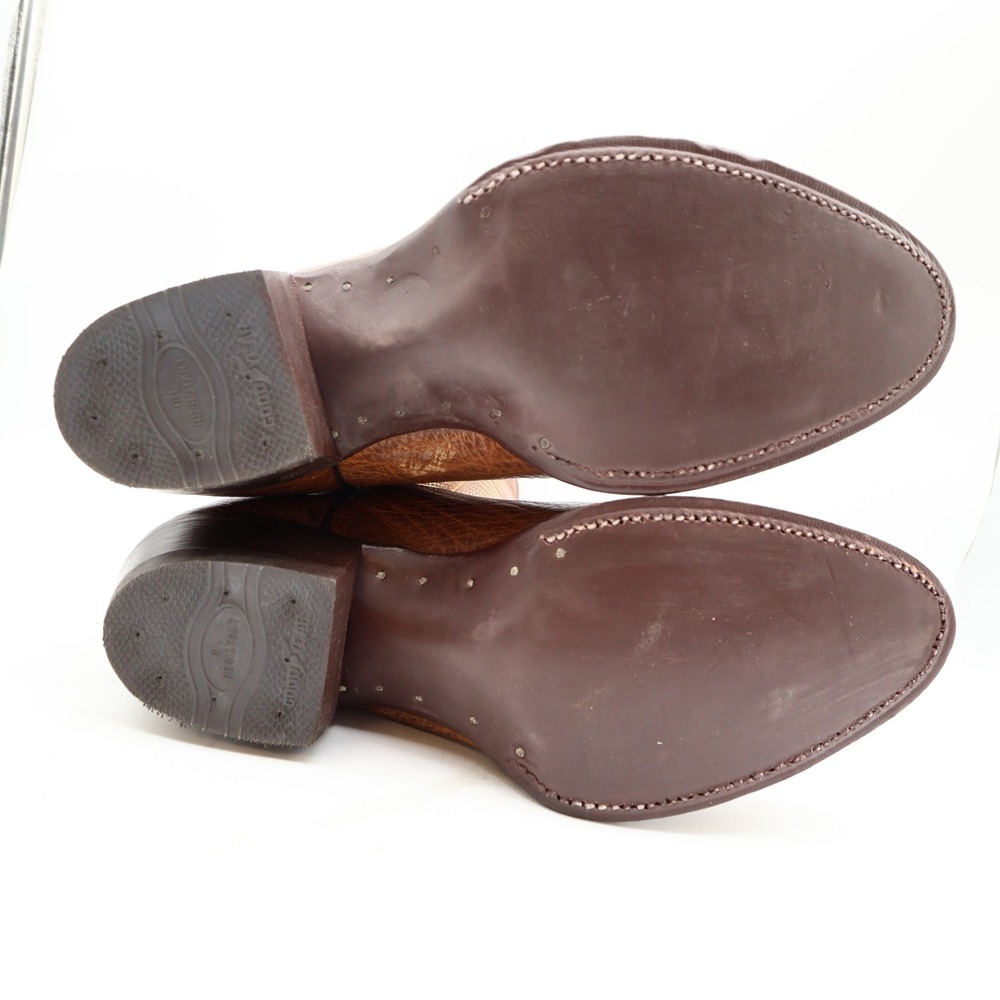Wrangler Vintage Western Boots Mens 8.5D Brown Glazed Shoulder Leather NWT - Picture 12 of 16